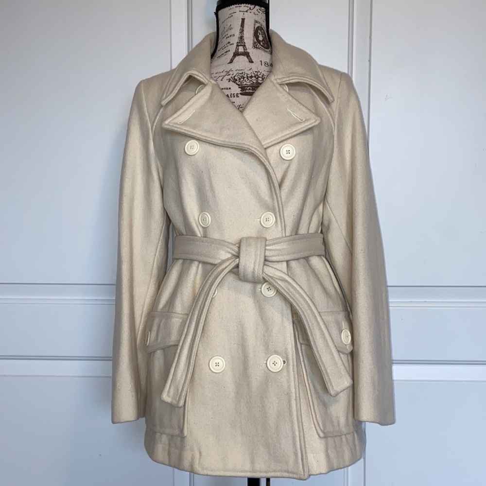 OLD NAVY WOOL-BLEND BELTED COAT